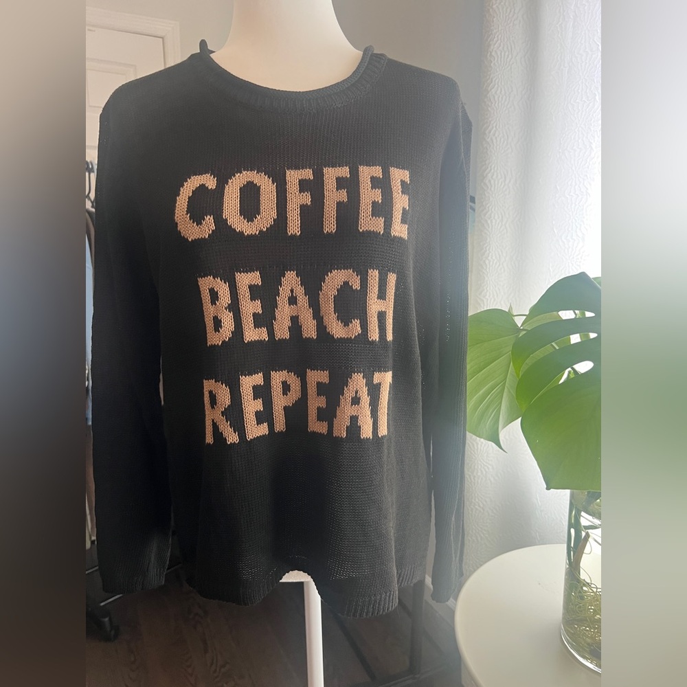 Coffee Beach Repeat Summer lightweight sweater Black